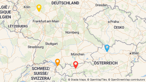 Map of company locations