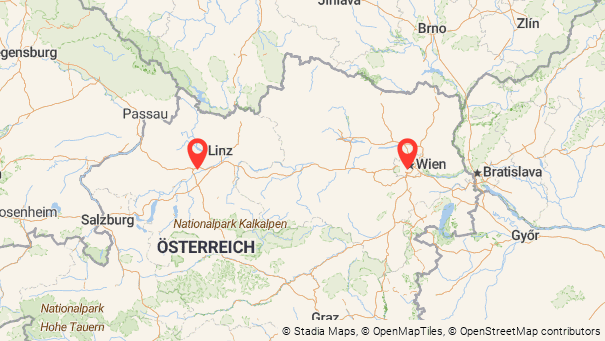 Map of company locations