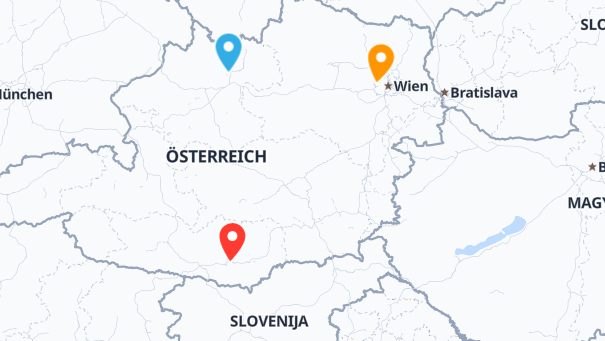 Map of company locations