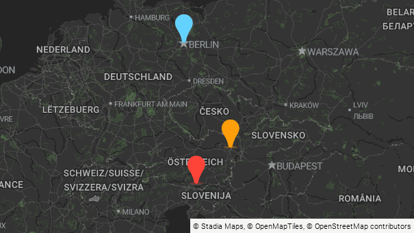 Map of company locations
