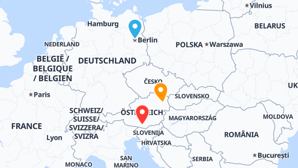 Map of company locations
