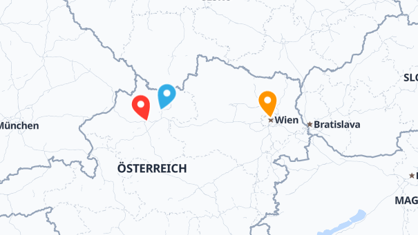Map of company locations