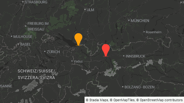 Map of company locations
