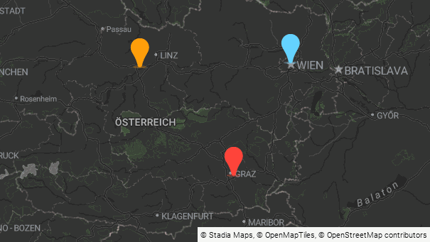 Map of company locations