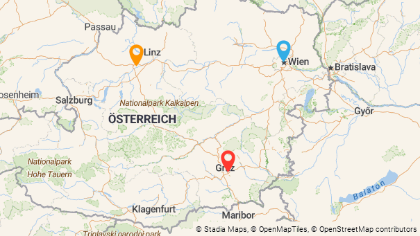 Map of company locations