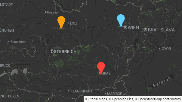 Map of company locations
