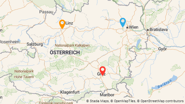 Map of company locations