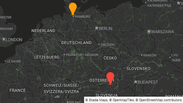 Map of company locations