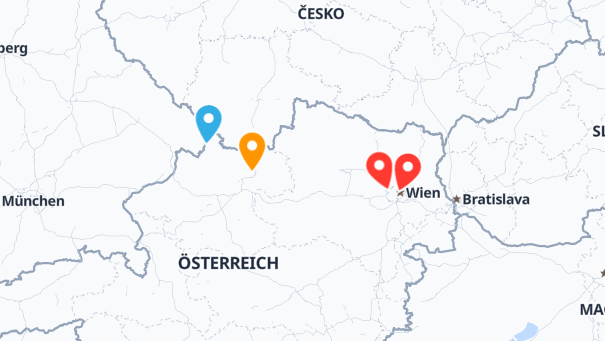 Map of company locations