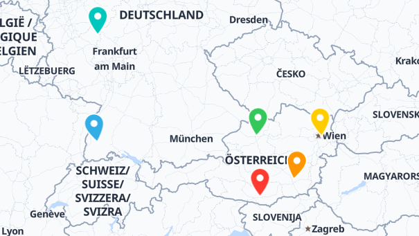 Map of company locations