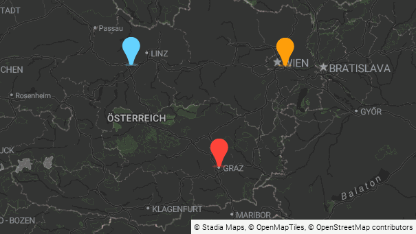 Map of company locations