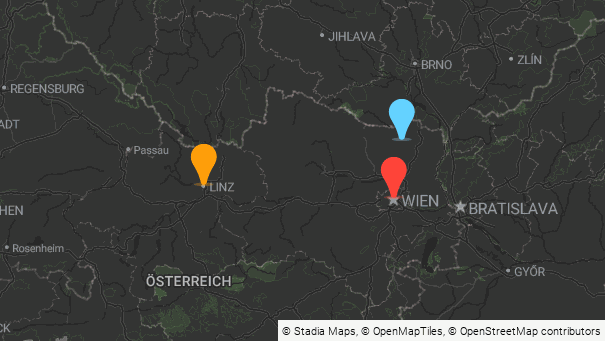 Map of company locations
