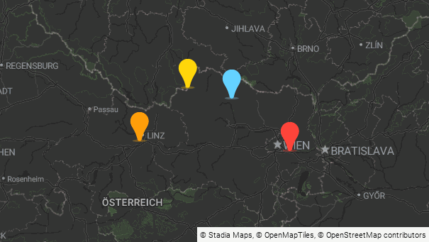 Map of company locations