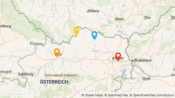 Map of company locations