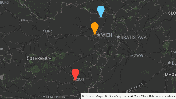 Map of company locations