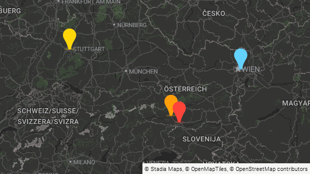 Map of company locations