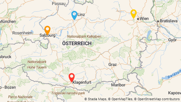 Map of company locations