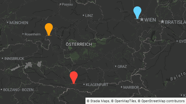 Map of company locations