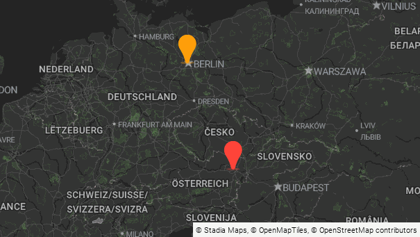 Map of company locations