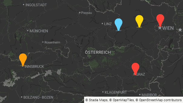 Map of company locations