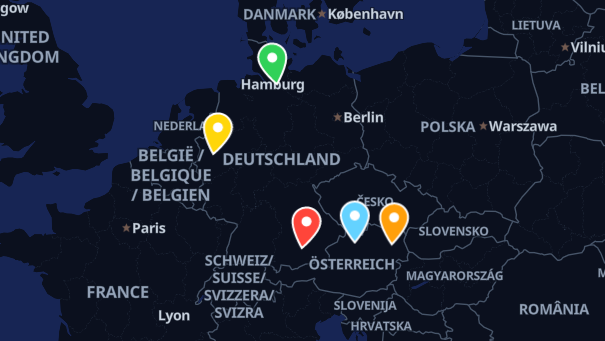 Map of company locations