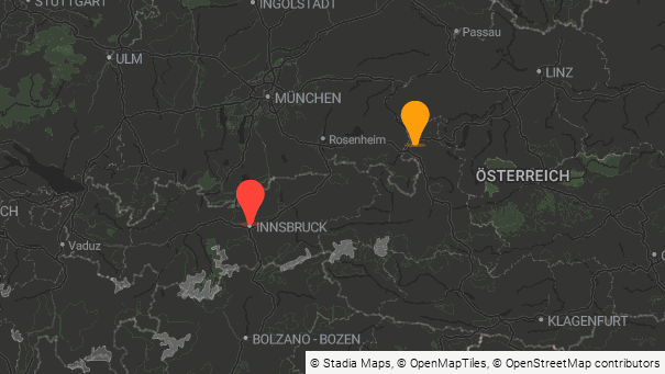 Map of company locations