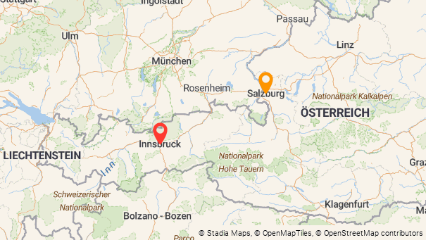 Map of company locations