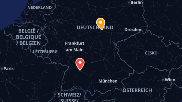 Map of company locations