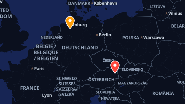Map of company locations