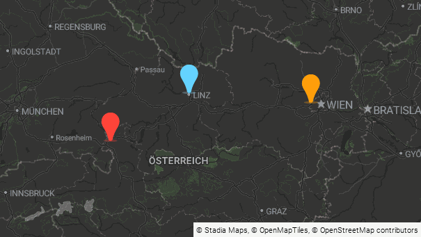 Map of company locations