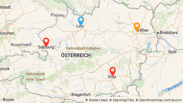 Map of company locations