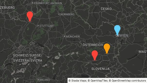 Map of company locations