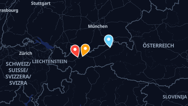 Map of company locations