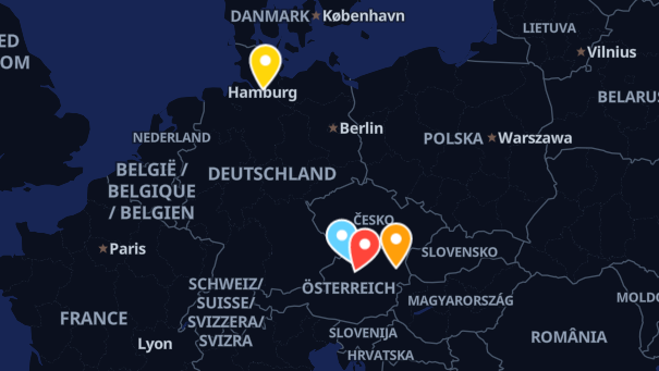 Map of company locations