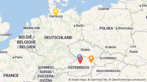 Map of company locations