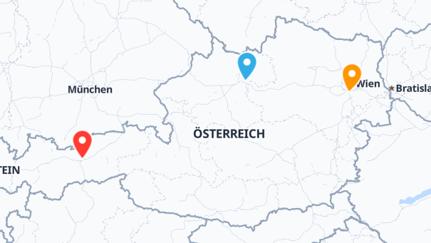 Map of company locations