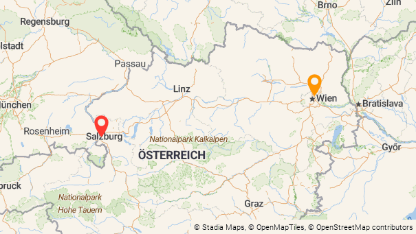 Map of company locations