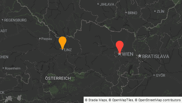 Map of company locations