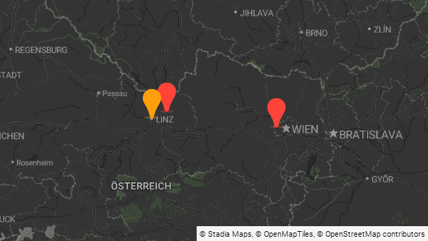 Map of company locations