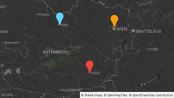 Map of company locations
