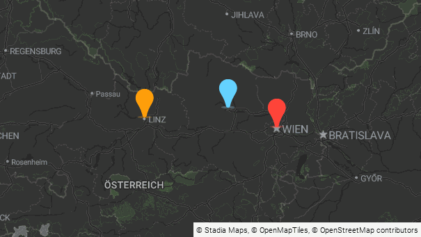 Map of company locations
