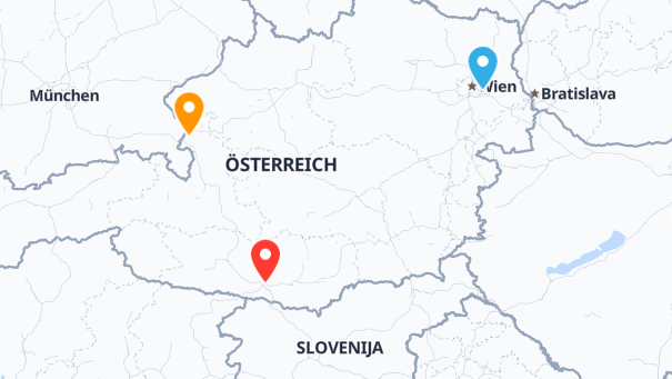 Map of company locations
