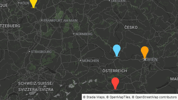 Map of company locations