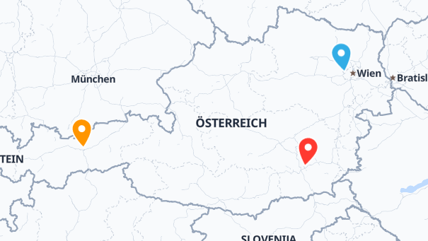 Map of company locations