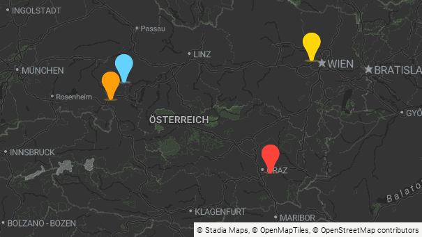 Map of company locations