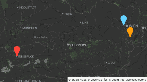 Map of company locations