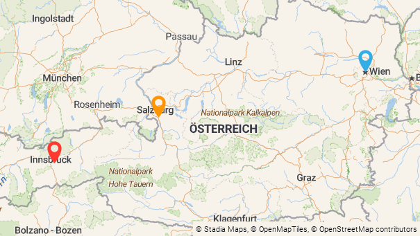 Map of company locations