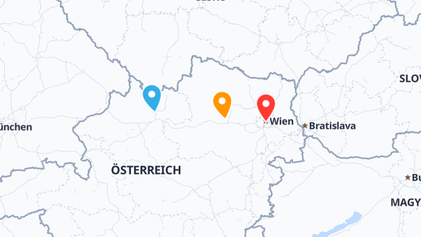 Map of company locations