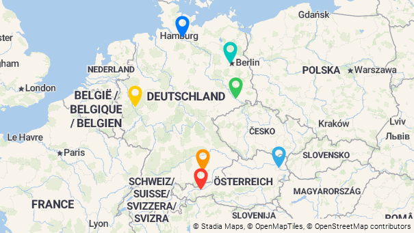 Map of company locations