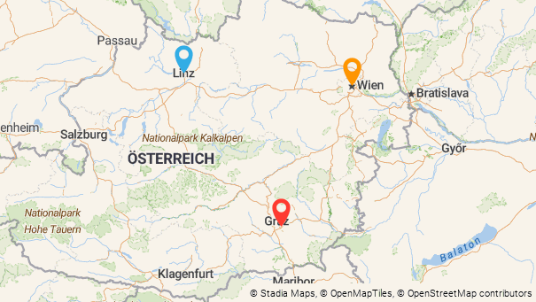 Map of company locations